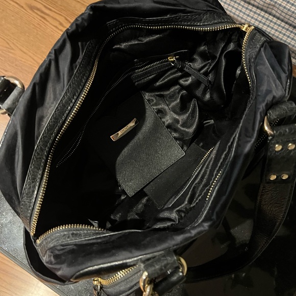 DKNY Black Leather and Waterproof Fabric Bag - Picture 2 of 4